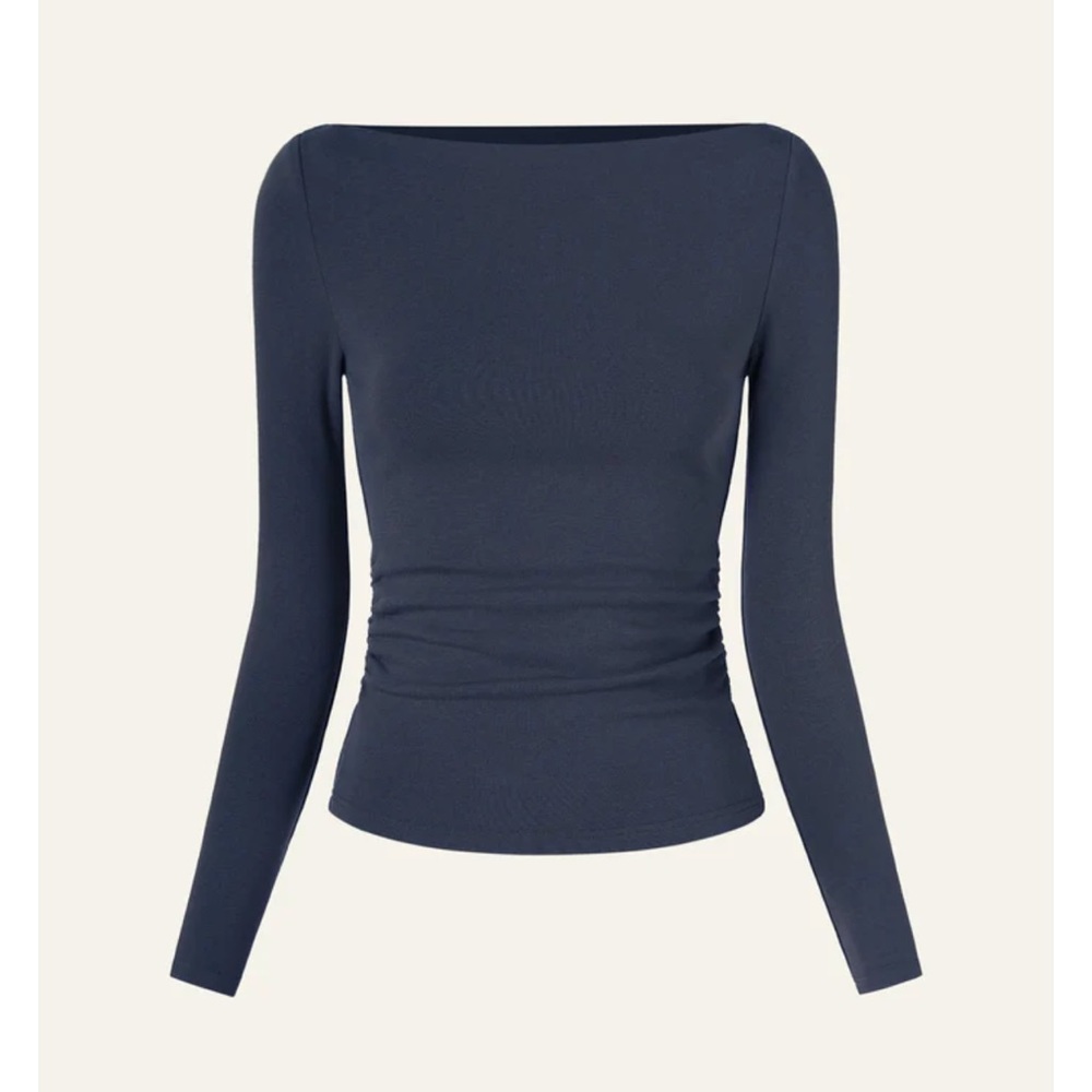 OGL Eco-Mousse® Modern Side Ruched Boatneck Brami Top